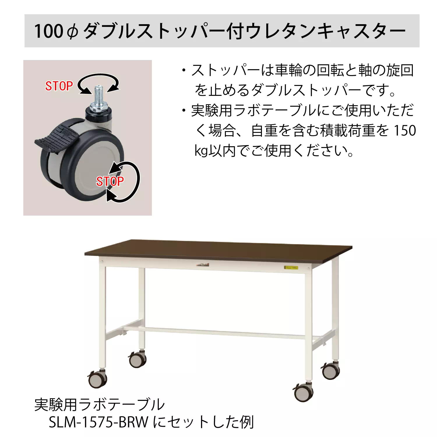 【オプション】ワークテーブル用キャスターセット